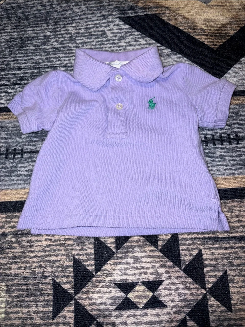 Ralph Lauren Lilac Polo with Green Pony - Kids